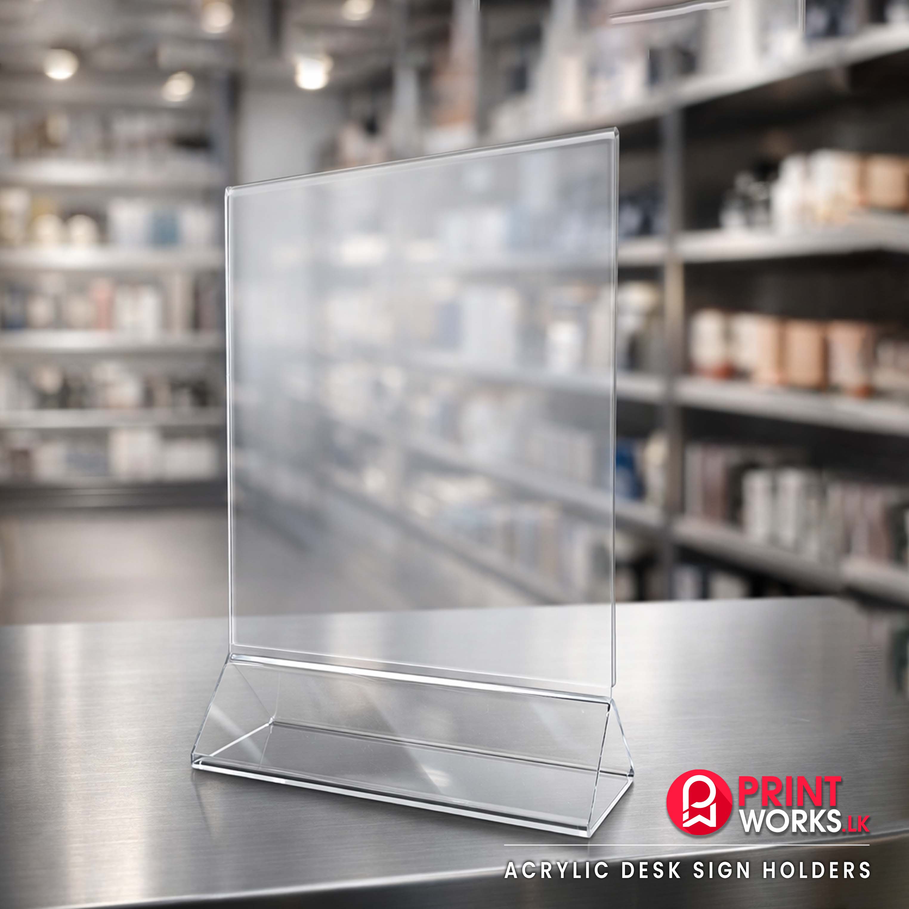 Acrylic Desk Sign Holders