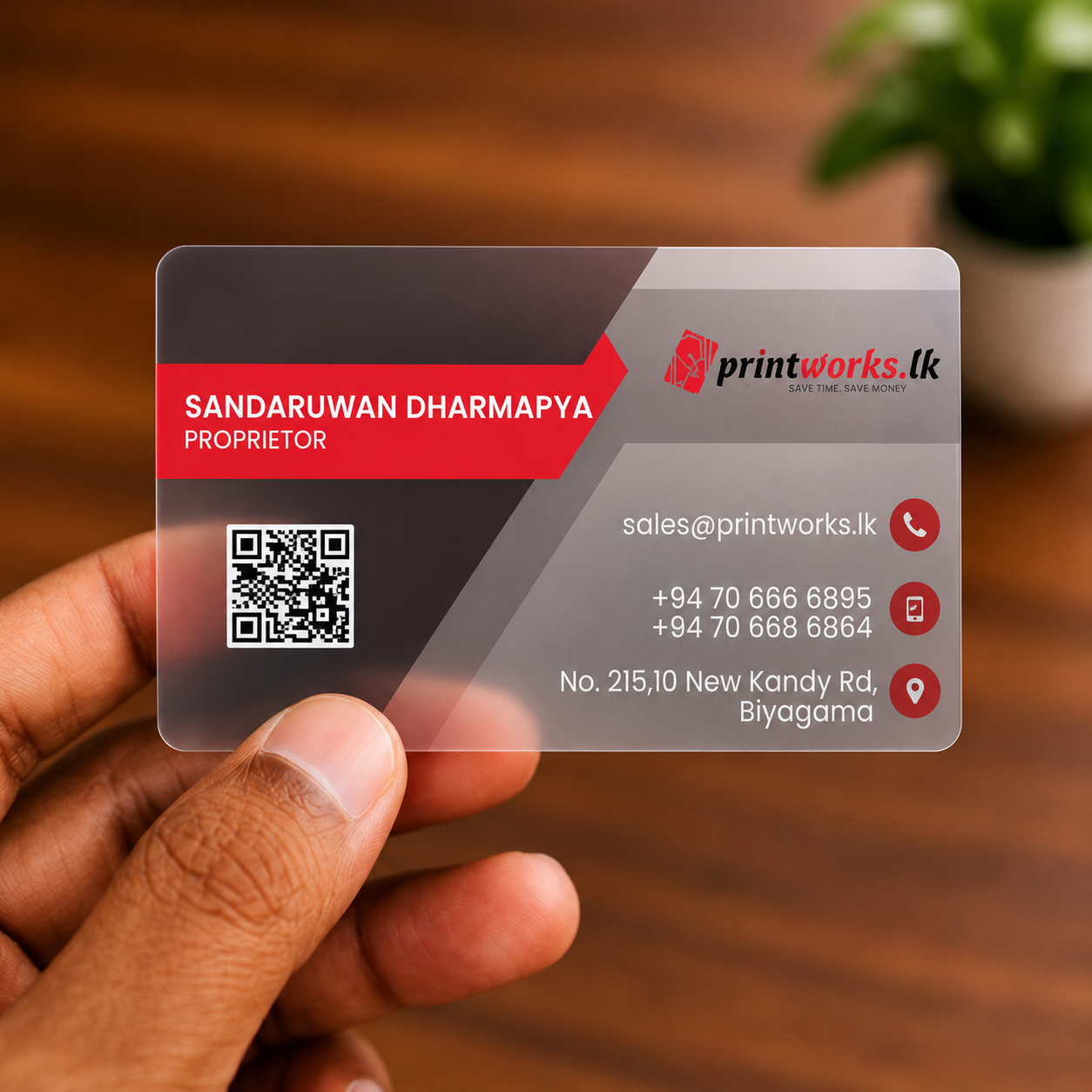 PVC translucent business cards