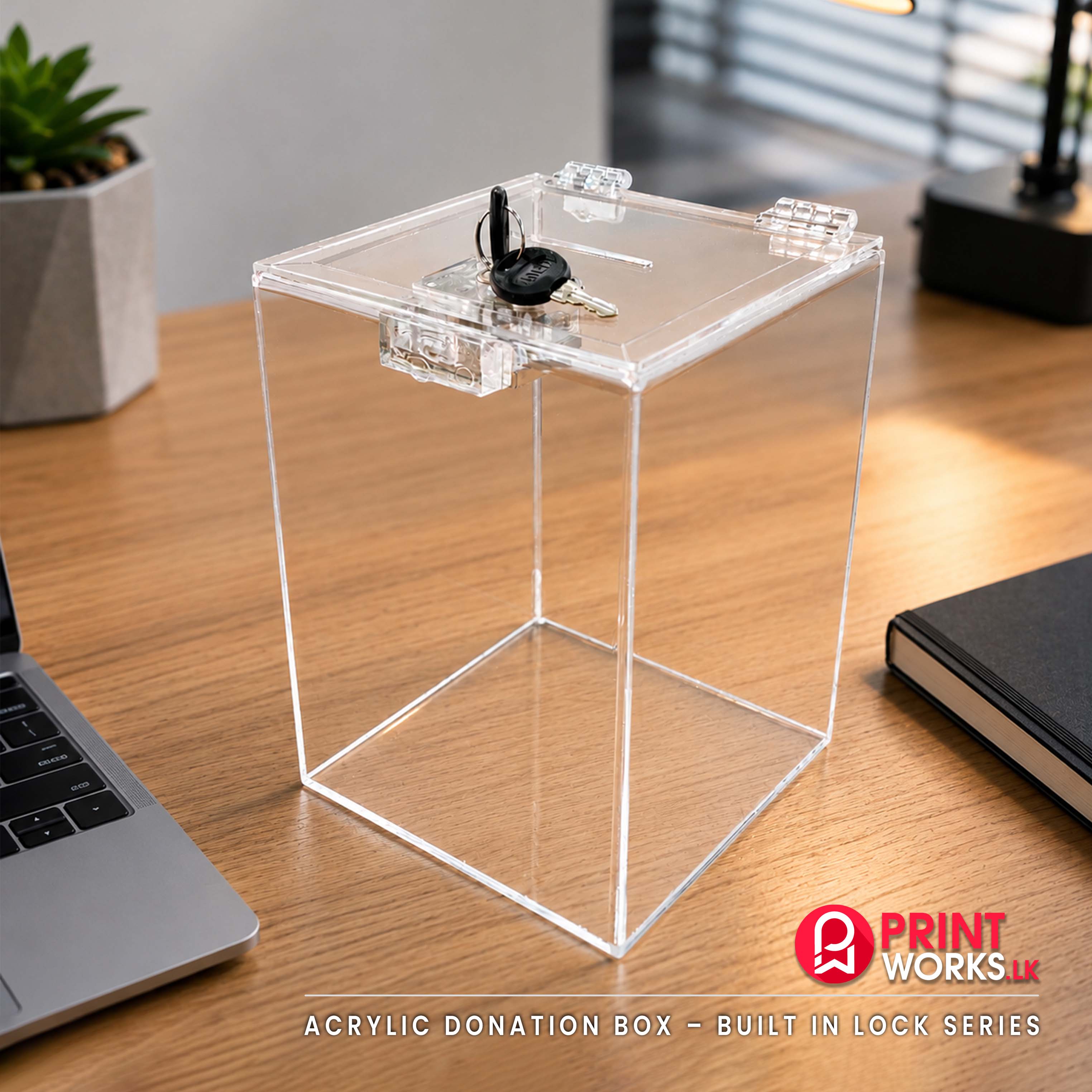 acrylic-donation-box–built-in-Lock-Series