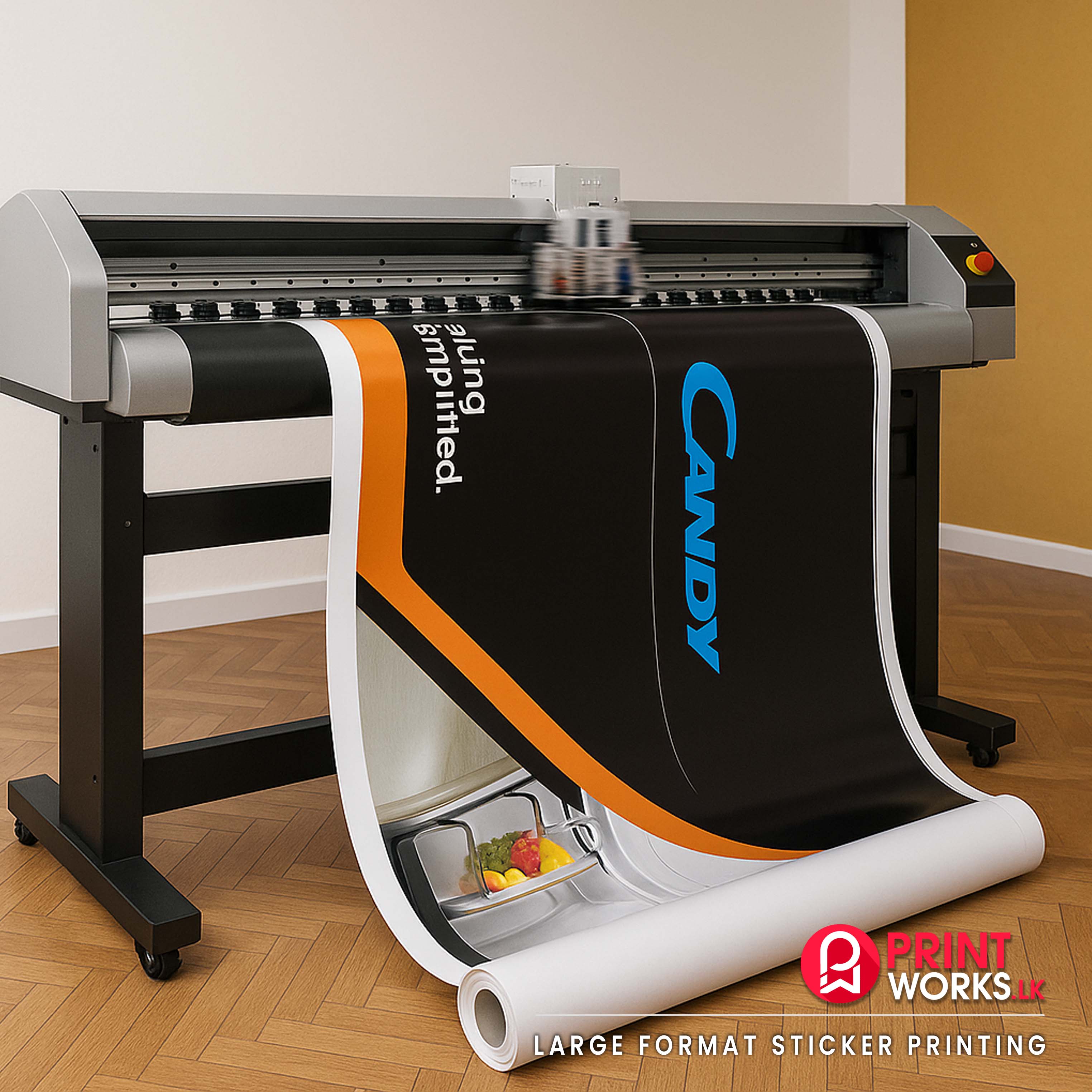Large format sticker printing
