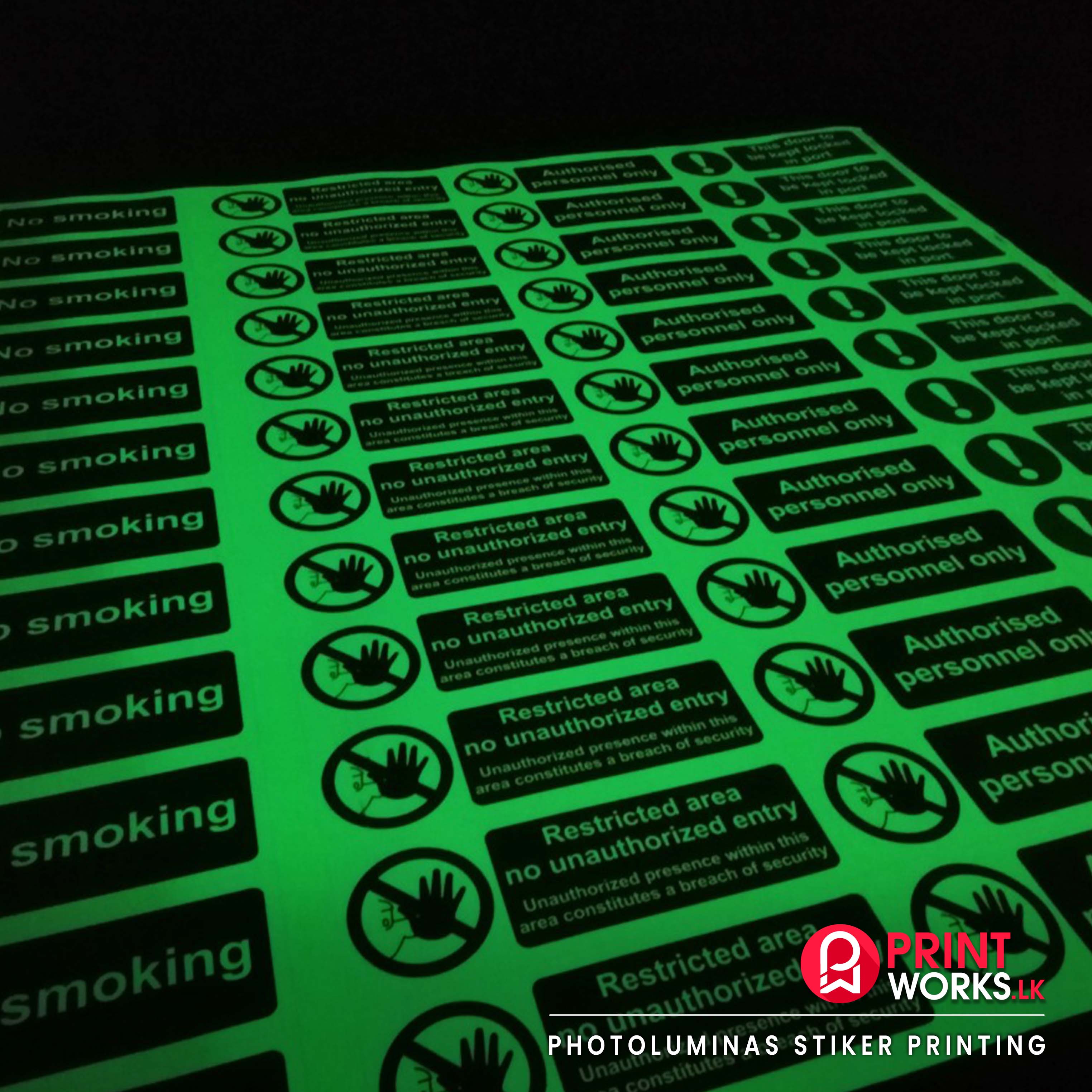 Photoluminescent Stickers Printing